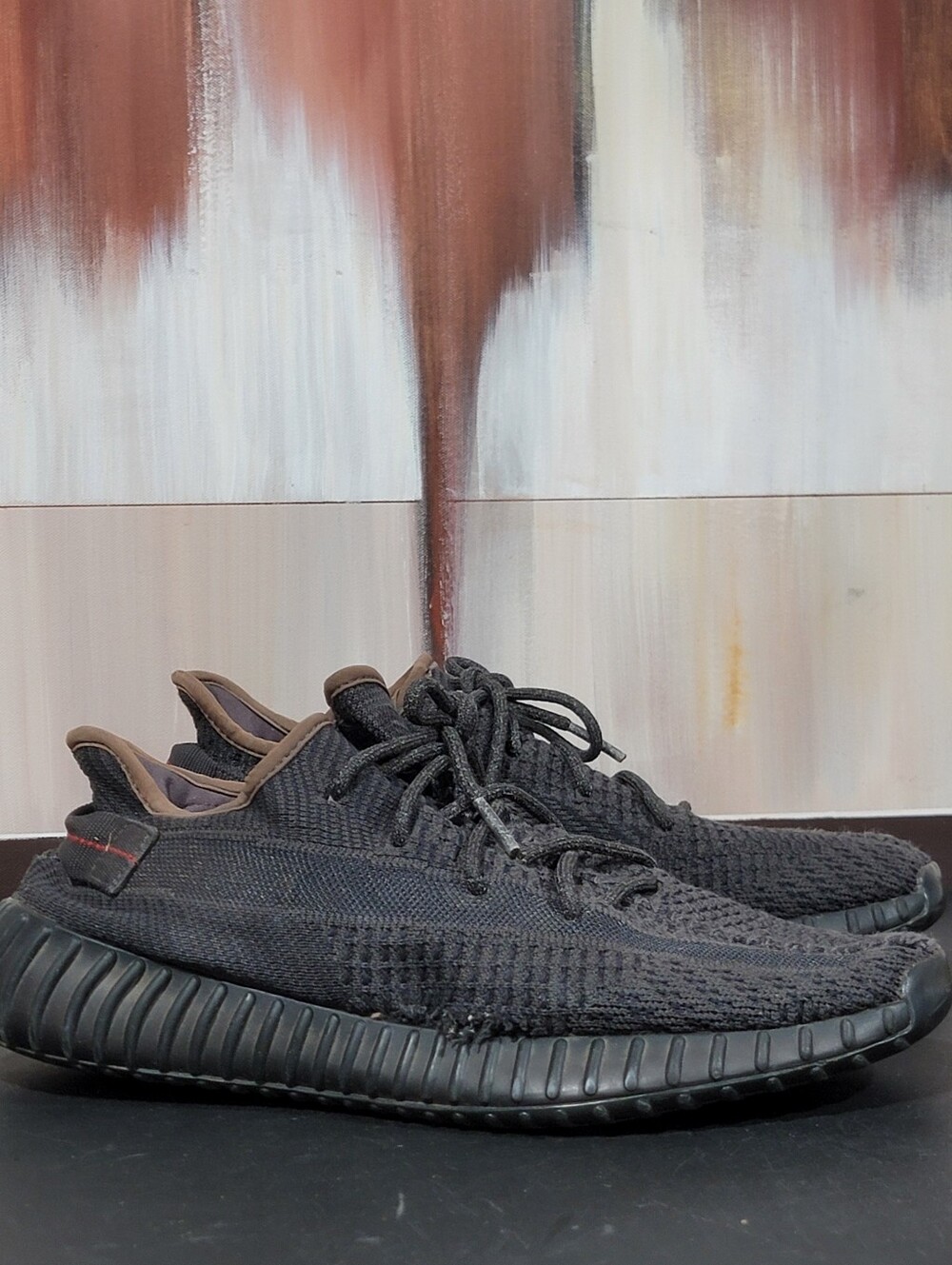 Adidas Yeezy Boost 350 V2 Black 2019 Size 10 FU9006 DAMAGED